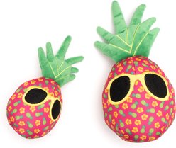 The Worthy Dog Pineapple Squeaky Plush Dog Toy, Fuchsia, Large slide 2 of 3