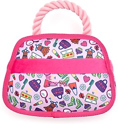 The Worthy Dog Fashionista Squeaky Plush Dog Toy, Pink, Large slide 2 of 3