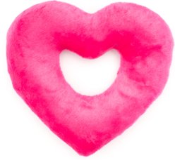 The Worthy Dog Puppy Love Heart Squeaky Plush Dog Toy, Pink, Large slide 2 of 3