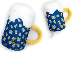 The Worthy Dog Cheers! Squeaky Plush Dog Toy, Navy, Large slide 2 of 2