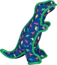The Worthy Dog Dino Squeaky Plush Dog Toy, Navy, Large