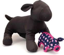 The Worthy Dog Wilbur Pig Squeaky Plush Dog Toy, Navy, Large slide 2 of 3