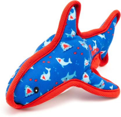 Show full view: The Worthy Dog Chomp Squeaky Plush Dog Toy, Blue, Large slide 3 of 3