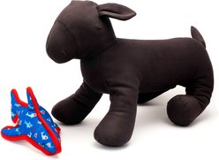 The Worthy Dog Chomp Squeaky Plush Dog Toy, Blue, Small slide 2 of 2