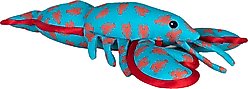 The Worthy Dog Lobsters Squeaky Plush Dog Toy, Teal, Small