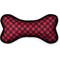 Show in main carousel: The Worthy Dog Bias Buffalo Plaid Bone Squeaky Plush Dog Toy, Red, Small slide 1 of 3