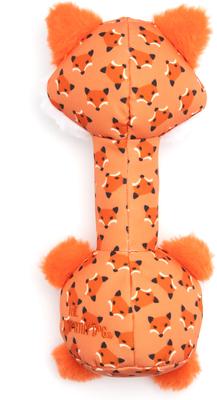 Show full view: The Worthy Dog Fox Long Neck Squeaky Plush Dog Toy, Orange slide 3 of 3