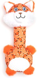 The Worthy Dog Fox Long Neck Squeaky Plush Dog Toy, Orange