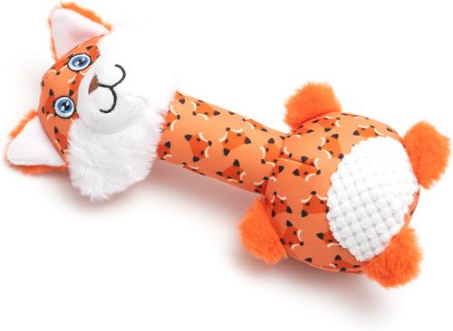 Show full view: The Worthy Dog Fox Long Neck Squeaky Plush Dog Toy, Orange slide 2 of 3