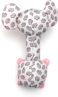 Show full view: The Worthy Dog Elephant Long Neck Squeaky Plush Dog Toy, Gray slide 3 of 4