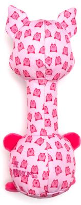 Show full view: The Worthy Dog Piggy Long Neck Squeaky Plush Dog Toy, Pink slide 3 of 3
