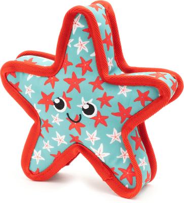 Show full view: The Worthy Dog Starfish Squeaky Plush Dog Toy, Turquoise slide 3 of 3