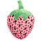 Show in main carousel: The Worthy Dog Strawberry Squeaky Plush Dog Toy, Pink, Small slide 4 of 4