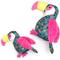 Show in main carousel: The Worthy Dog Toucan Squeaky Plush Dog Toy, Turquoise, Large slide 4 of 4