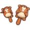 Show in main carousel: The Worthy Dog Beaver Squeaky Plush Dog Toy, Orange, Small slide 3 of 4
