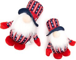 The Worthy Dog Uncle Sam Gnome Squeaky Plush Dog Toy, Red/White/Blue, Large slide 2 of 3