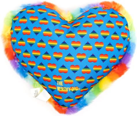 Show full view: The Worthy Dog Pride Squeaky Plush Dog Toy, Large slide 3 of 3