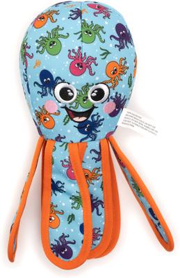 Show full view: The Worthy Dog Otis Octopus Squeaky Plush Dog Toy, Blue, Large slide 5 of 5