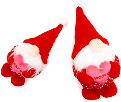 Show full view: The Worthy Dog Cupid Gnome Squeaky Plush Dog Toy, Red, Large slide 2 of 3