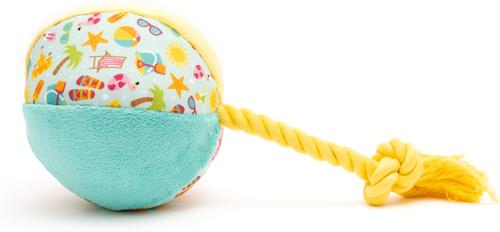 Show full view: The Worthy Dog Life's a Beach Squeaky Plush Dog Toy, Mint Green slide 3 of 3