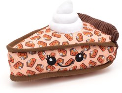 The Worthy Dog Pumpkin Pie Squeaky Plush Dog Toy, Peach, Small