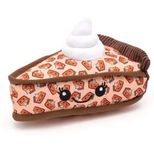 The Worthy Dog Pumpkin Pie Squeaky Plush Dog Toy, Peach, Large