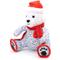 Show in main carousel: The Worthy Dog Christmas Polar Bear Squeaky Plush Dog Toy, Blue, Large slide 3 of 5