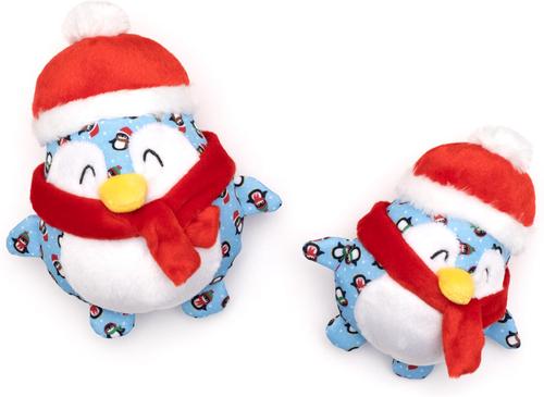 Show full view: The Worthy Dog Penguin Squeaky Plush Dog Toy, Blue, Small slide 2 of 3