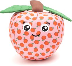 The Worthy Dog Peachy Keen Squeaky Plush Dog Toy, Peach, Large