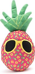 The Worthy Dog Pineapple Squeaky Plush Dog Toy, Fuchsia, Large