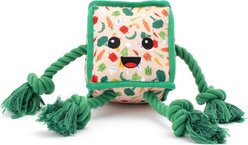 The Worthy Dog Tofu Stir Fry Squeaky Plush Dog Toy, Beige, Small slide 2 of 4