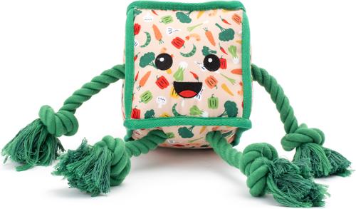 Show full view: The Worthy Dog Tofu Stir Fry Squeaky Plush Dog Toy, Beige, Large slide 4 of 4