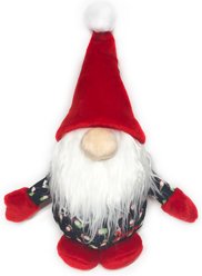 The Worthy Dog Gnomes Squeaky Plush Dog Toy, Black, Small