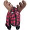 Show in main carousel: The Worthy Dog Christmas Moose Squeaky Plush Dog Toy, Red, Large slide 4 of 6