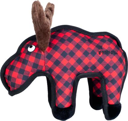 Show full view: The Worthy Dog Christmas Moose Squeaky Plush Dog Toy, Red, Large slide 3 of 6
