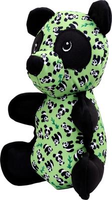 Show full view: The Worthy Dog Panda Squeaky Plush Dog Toy, Green, Large slide 2 of 3