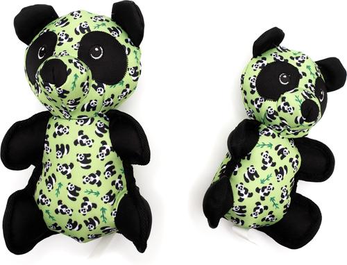 Show full view: The Worthy Dog Panda Squeaky Plush Dog Toy, Green, Large slide 3 of 3