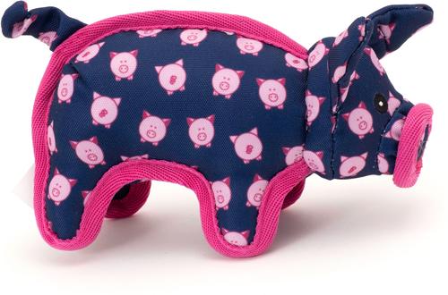 Show full view: The Worthy Dog Wilbur Pig Squeaky Plush Dog Toy, Navy, Large slide 3 of 3