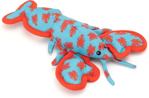 Show full view: The Worthy Dog Lobsters Squeaky Plush Dog Toy, Teal, Small slide 2 of 3