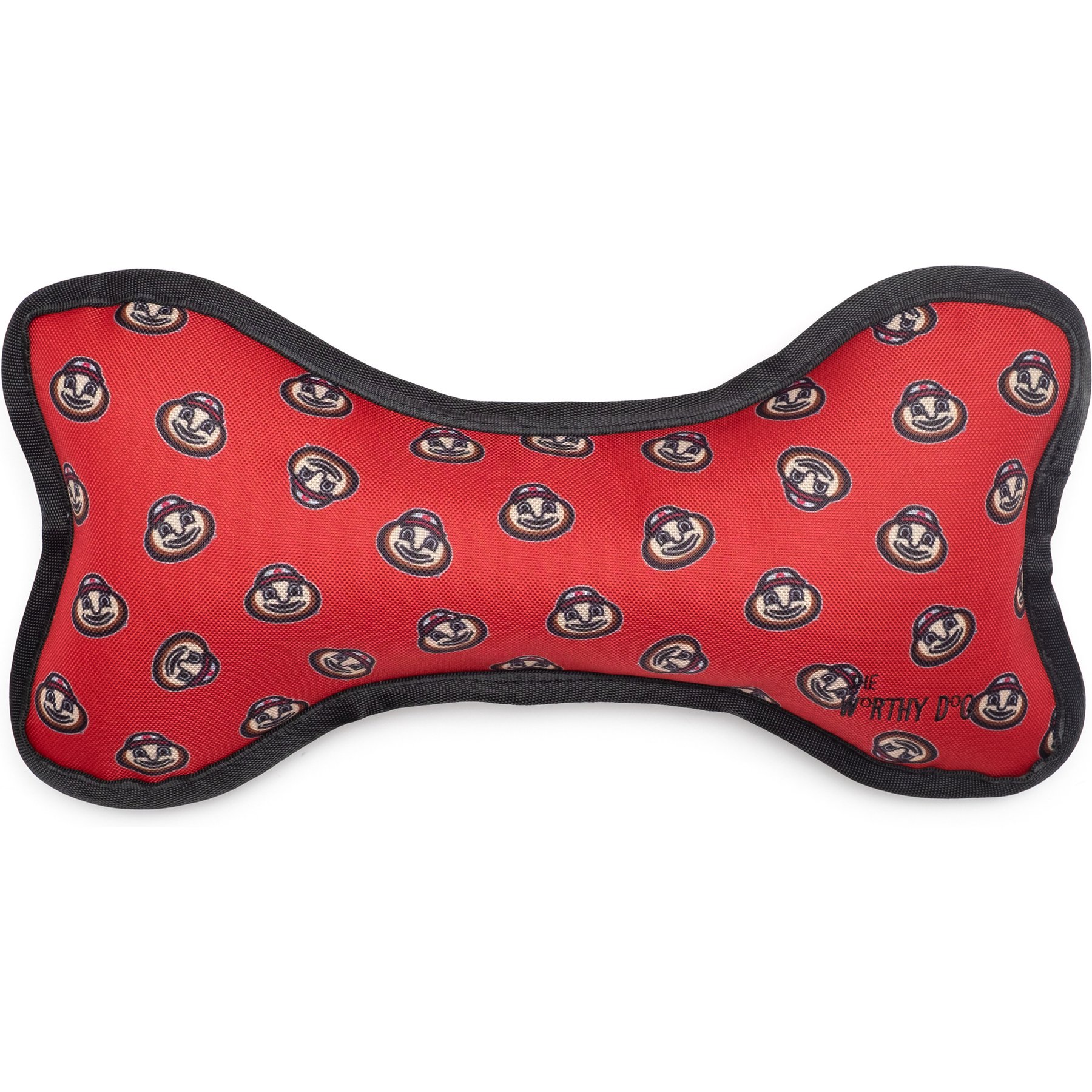 The License House Ohio State Brutus Bone Dog Toy, Red, Small