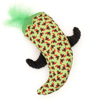 Show full view: The Worthy Cat Chili Pepper Plush Cat Toy with Catnip, Lime slide 3 of 3