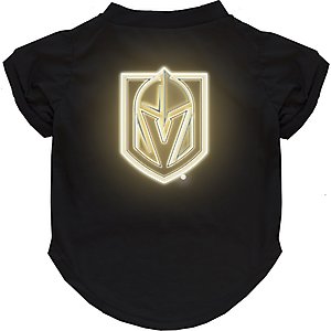 Littlearth NHL Neon Cat & Dog T-Shirt, Large, Vegas Golden Knights