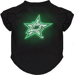 Littlearth NHL Neon Cat & Dog T-Shirt, Large, Dallas Stars