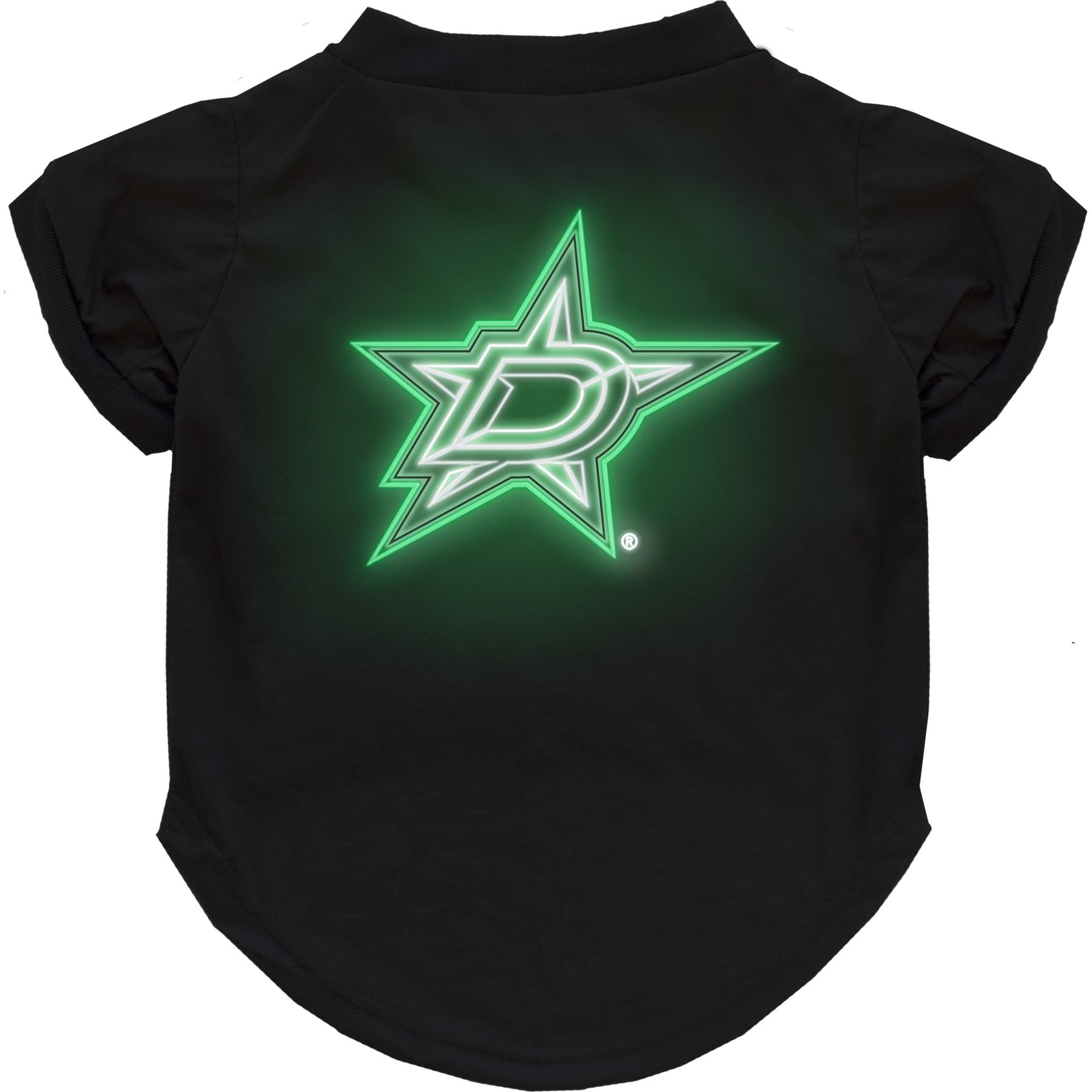 Littlearth NHL Neon Cat & Dog T-Shirt, Medium, Dallas Stars