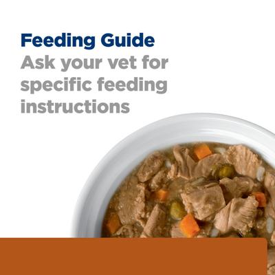 Show full view: Hill's Prescription Diet w/d Multi-Benefit Digestive, Weight, Glucose, Urinary Management Vegetable & Chicken Stew Wet Dog Food, 5.5-oz can, case of 4 slide 4 of 12