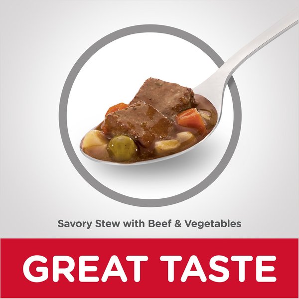 Hill's Science Diet Senior Adult 7+ Savory Stew with Beef & Vegetables Wet Dog Food