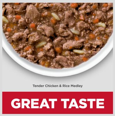 Show full view: Hill's Science Diet Kitten Healthy Cuisine Tender Chicken & Rice Medley Wet Cat Food, 2.8-oz can, case of 4 slide 3 of 12