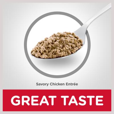 Show full view: Hill's Science Diet Adult Savory Chicken Entree Wet Cat Food, 5.5-oz can, case of 4 slide 7 of 13