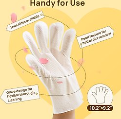 HICC PET Portable Deodorizing Glove Dog Grooming Wipes, Rose Scented, 6 count, 3 pack slide 2 of 7