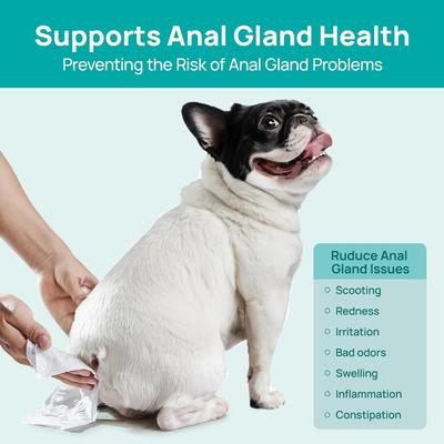 Show full view: HICC PET Portable Sensitive Pet Anal Gland Dog Grooming Wipes, 20 count, 6 pack slide 4 of 7